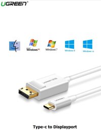 Cáp type-C ra Displayport dài 15m Ugreen 40420