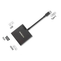 Cáp type C ra HDMI - VGA và USB - 3 trong 1 - Lenovo Thinkplus Type C USB-C 3-in-1 Adapter USB Hub, 4K HDMI 60Hz,