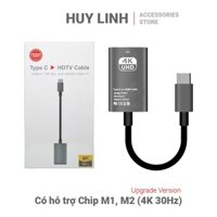Cáp Type C to HDMI cái female 4K30Hz dài 20cm Chip A41 - 00161 A56-11 Upgrade New Version hỗ trợ chip M1 và M2
