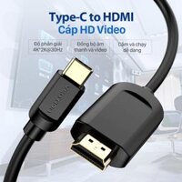 Cáp Type-C to HDMI cho MacBook, Điện Thoại, Laptop chất lượng 4K 2K 1,5m Vention CGUBG - Hàng chính hãng - 2m