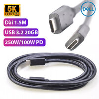 Cáp Type-C to Type-C dài 1.5M hai đầu đực 5K60hz 250W USB 3.2 20GB tháo màn DELL