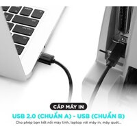 Cáp USB 2.0 cho máy in truyên liệu máy tính ra máy in có chip dài 1m-15m hàng chính hãng - 3m