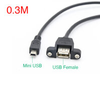 Cáp USB 2.0 Female to Mini USB male 0.3M