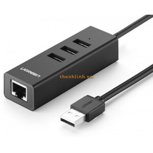 Cáp USB 2.0 to Lan + USB 2.0 chia 3 cổng Ugreen 30298