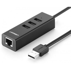 Cáp USB 2.0 to Lan + USB 2.0 chia 3 cổng Ugreen 30298