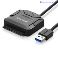 Cáp USB 2.0 to SATA cho ổ cứng HDD 2,5 và 3,5 Converter chính hãng Ugreen 20215 cao cấp