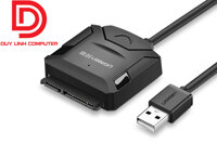 Cáp USB 2.0 to Sata Ugreen 20215 dùng cho HDD/SSD 2,5 và 3,5 có nguồn phụ