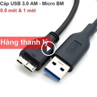 Cáp USB 3.0 AM sang Micro BM ổ cứng di động Samsung Not 3 0.5M 1M Western Digital