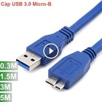 Cáp USB 3.0 AM sang Micro BM cho Ổ cứng di động 0.3M 1.5M 3M 5M