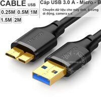 Cáp USB 3.0 cho ổ cứng di động 0.25 mét đến 2 mét - USB 3.0 AM to micro BM cable