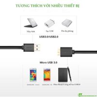 Cáp USB 3.0 cho ổ cứng di động HDD 2.5  dài 0.5m chính hãng ugreen 10840