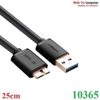 Cáp USB 3.0 cho ổ cứng di động HDD 2.5 inch dài 25cm chính hãng Ugreen 10365 cao cấp