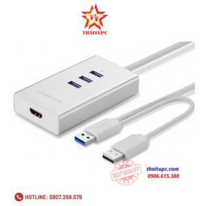 Cáp USB 3.0 to HDMI và 3 cổng USB 3.0 Ugreen 40257