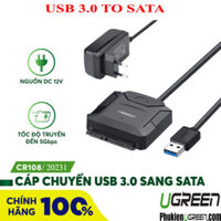 Cáp USB 3.0 To SATA HDD,SSD 3.5″ ,2.5″ Ugreen 20611 ( Hỗ Trợ Ổ Cứng 20TB )