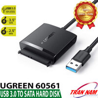 Cáp USB 3.0 to SATA Hỗ Trợ Đọc ổ HDD/SSD, 2.5”/3.5” Ugreen 60561