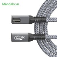 Cáp USB 4 Met cho màn hình 8K Sạc nhanh 240w Đồng bộ dữ liệu 40Gbps USB C sang USB C