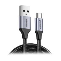 Cap USB-A sang Type C cao câp 1.5M mau Xam Ugreen UC60127US288 Hang chinh hang