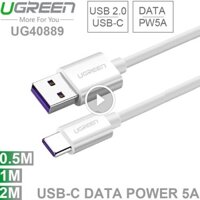 Cáp USB-C 2.0 sạc nhanh 5A super charger cho Smartphone Máy tính bảng Samsung Huawei Oppo 0.5M 1M 2M Ugreen