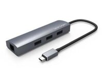 Cáp USB-C ra 3 cổng USB 3.0 và 1 cổng mạng Lan Ethernet - Hub USB 3.1 Type-C to 3-Port USB 3.0 + Gigabit Ethernet WavLink