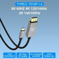 Cáp USB c sang displayport 8k 60HZ Thunderbolt 3 4K 144HZ type-c 3.1 sang DP 1. 4 bộ chuyển đổi pd sạc cho màn hình Macpro