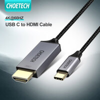 Cáp USB C Sang HDMI Cáp CHOETECH Type-C Sang HDMI 4K 60Hz Tương Thích Với iPad Pro 2019/2018  MacBook Air MacBook Pro 2019/2018 iMac Samsung Galaxy S10/S9/S8/Note 10/Note 9 Huawei Mate 20 V. V.