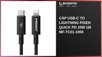 Cáp USB-C to Lightning Pisen Quick PD 20W 1m MF-TC01-1000