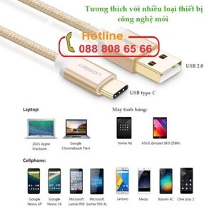 Cáp USB-C to USB 2.0 Ugreen 20861 - 1,5m