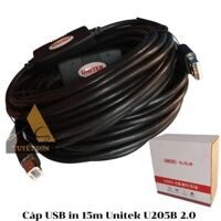 Cáp USB in 15m Unitek U205B 2.0