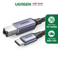 Cáp USB in chuyển từ USB Type C sang USB Type B dài 3M bọc dù (US370) Ugreen 80808
