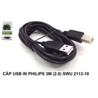 Cáp USB in Philips 2.0 1.8m SWU 2112/10 , 3m SWU 2113/10 , 5m SWU 2115/10