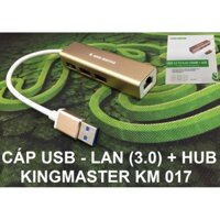 Cáp USB - Lan (3.0) + Hub Kingmaster KM 017