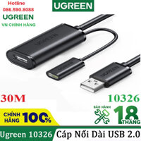 Cáp USB Nối Dài 30m Có Chíp Khuếch Đại Ugreen 10326 Cao Cấp - Hàng Chính Hãng