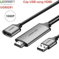 CÁP USB RA HDMI - CÁP MICRO USB USB-C LIGHTNING TO HDMI 1080P 1.5 MÉT UGREEN 50291