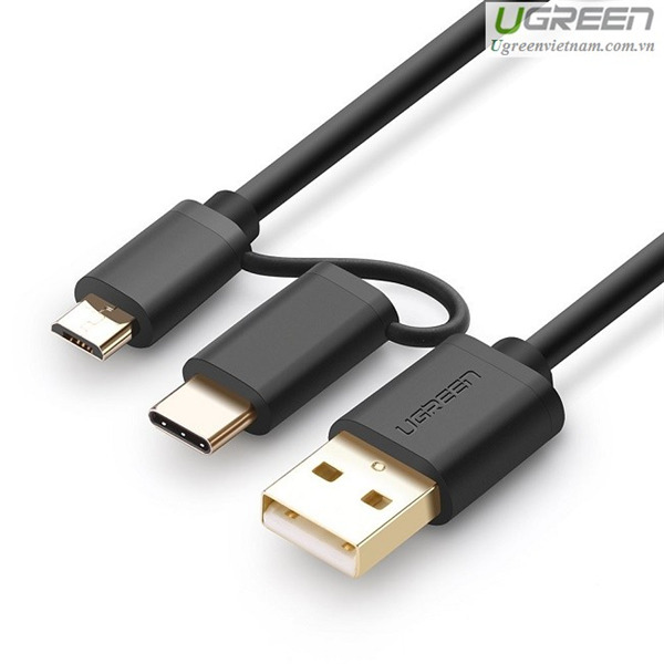 Cáp USB ra Micro USB và Type-C Ugreen 30177