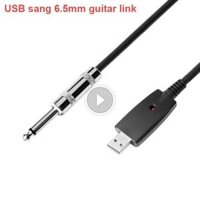 Cáp USB sang jack 6.5mm 3 mét – Chuyển âm thanh từ Máy tính sang Guitar