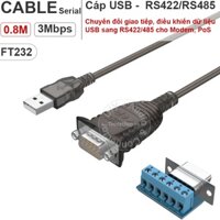 Cáp USB sang RS485 RS422 Unitek Y-1082 80Cm - USB to RS422/485