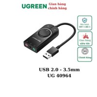 Cáp USB Sound 3.5mm Loa & Mic Có Volume Control Ugreen 40964