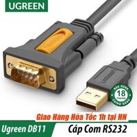 Cáp USB to Com RS232 DB9 Ugreen 20211 dài 1.5m - Hàng chính hãng
