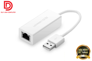 Cáp USB to Lan 2.0 cho Macbook, pc, laptop Ugreen 20253 - hỗ trợ Ethernet 10/100 Mbps