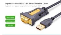 Cáp USB to RS232  Ugreen 20211 dài 1,5m chính hãng