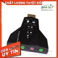 Cáp USB to Sound 3D Virtual 7.1 Phi thuyền 4 cổng (Đen) - Vi Tính Thanh Sơn