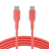 Cáp USB Type C – C, 2 mét, vỏ nhựa PVC, công suất 60w Belkin Playa (màu Coral)