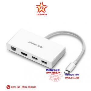 Cáp USB Type-C sang HDMI, Lan, Hub USB Ugreen 40377