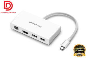 Cáp USB Type-C sang HDMI, Lan, Hub USB Ugreen 40377