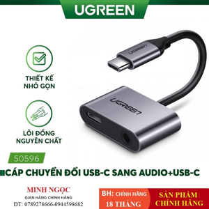 Cáp USB Type-C to 1 cổng audio 3.5 Ugreen 50596