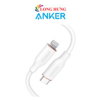 Cáp USB Type-C to iP Anker MFI PowerLine III Flow 0.9m A86621.8m A8663 - Hàng chính hãng - White - 0.9m