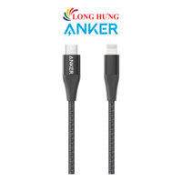 Cáp USB Type-C to iP Anker MFI PowerLine II 0.9m A86521.8m A8653 - Hàng chính hãng - Đen - 0.9m