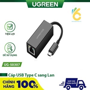Cáp USB Type-C to Lan Ugreen 50307