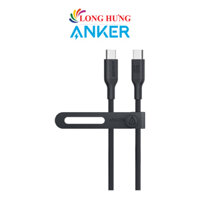 Cáp USB Type-C to Type-C Anker 544 TPE Bio-Based Cable 140W 0.9m A80F11.8m A80F2 - Hàng chính hãng - Black - 1.8m