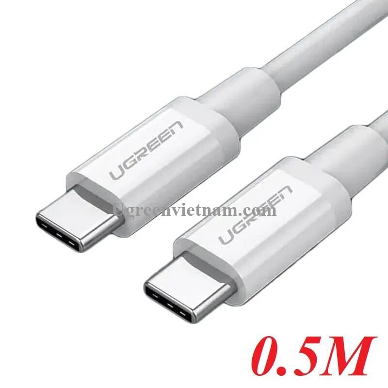 Cáp USB Type C to USB Type C kết nối sạc, truyền dữ liệu dài 0,5m Ugreen 60517